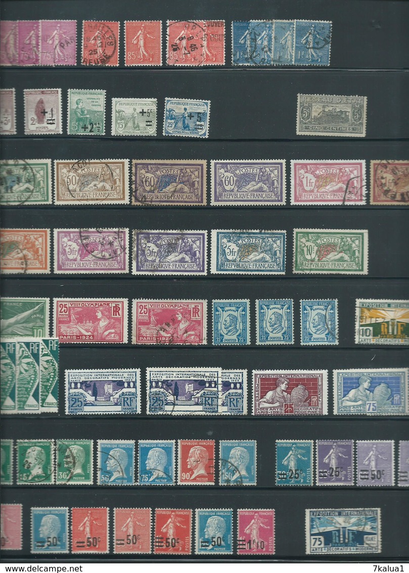 FRANCE. Collection Période 1853 - 1964 Sur 17 Grandes Pages. Bonne Cote Totale. Départ 1 €. - Collections (en Albums)