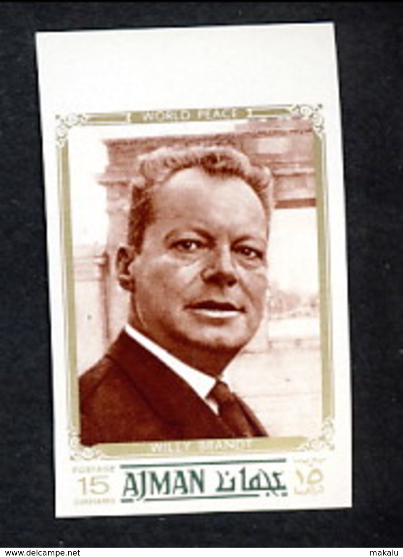 Ajman Willy Brandt Non Dentelé - Altri & Non Classificati