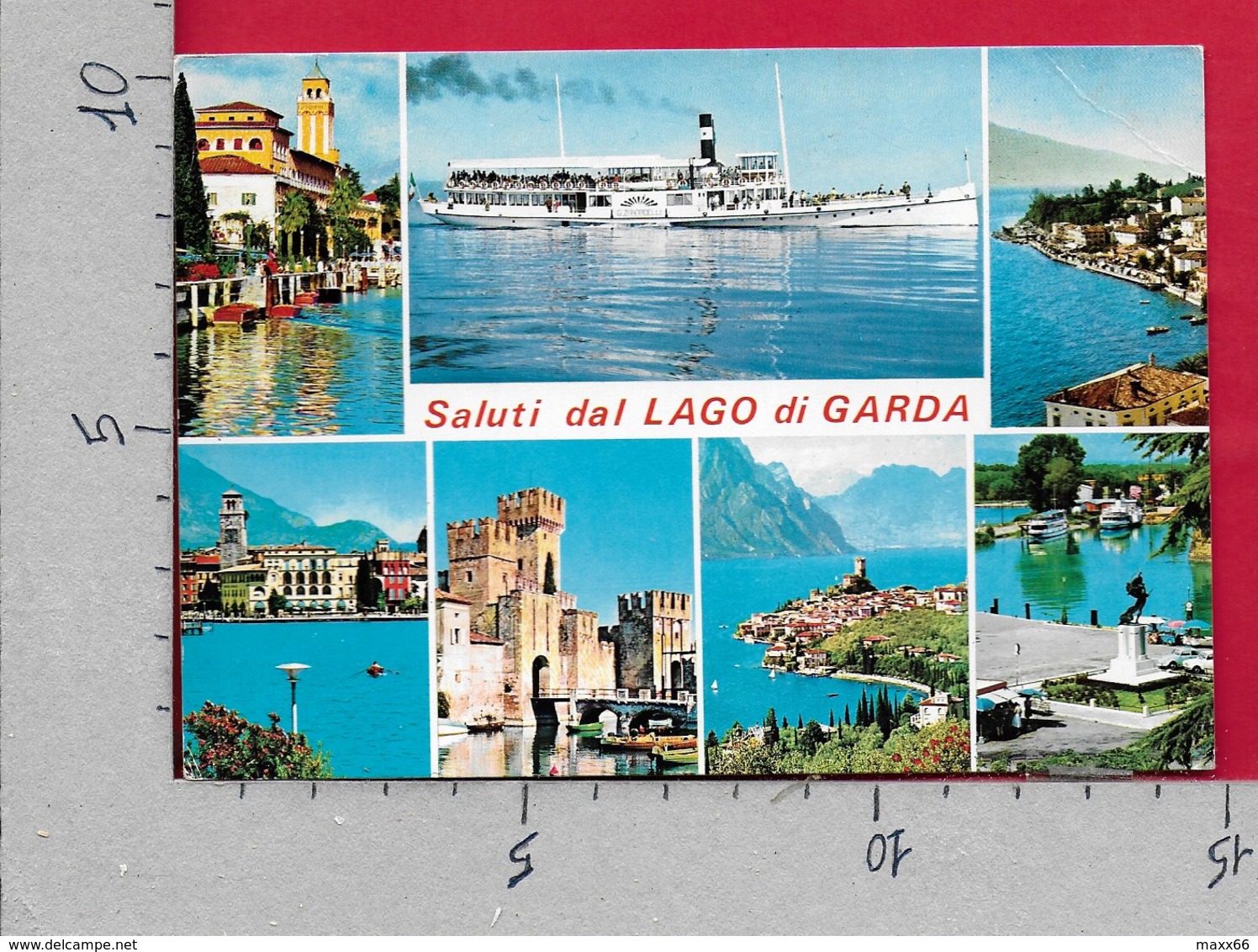 CARTOLINA VG ITALIA - Saluti Dal LAGO DI GARDA - Vedutine Multivue - 10 X 15 - ANN. 19?? - Saluti Da.../ Gruss Aus...