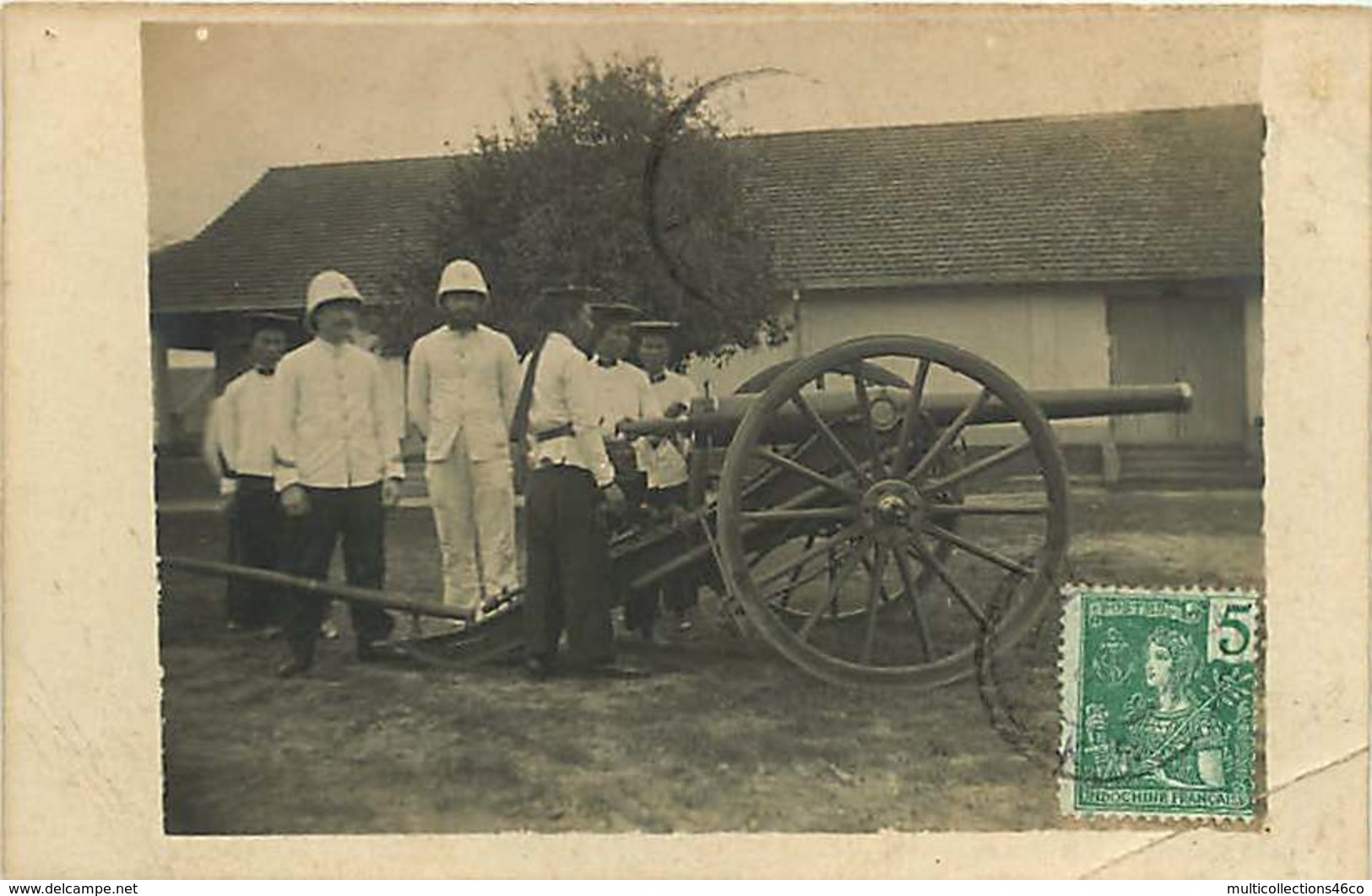 231118B - VIETNAM HANOI - CARTE PHOTO MILITARIA Militaire Colonie Canon - Viêt-Nam