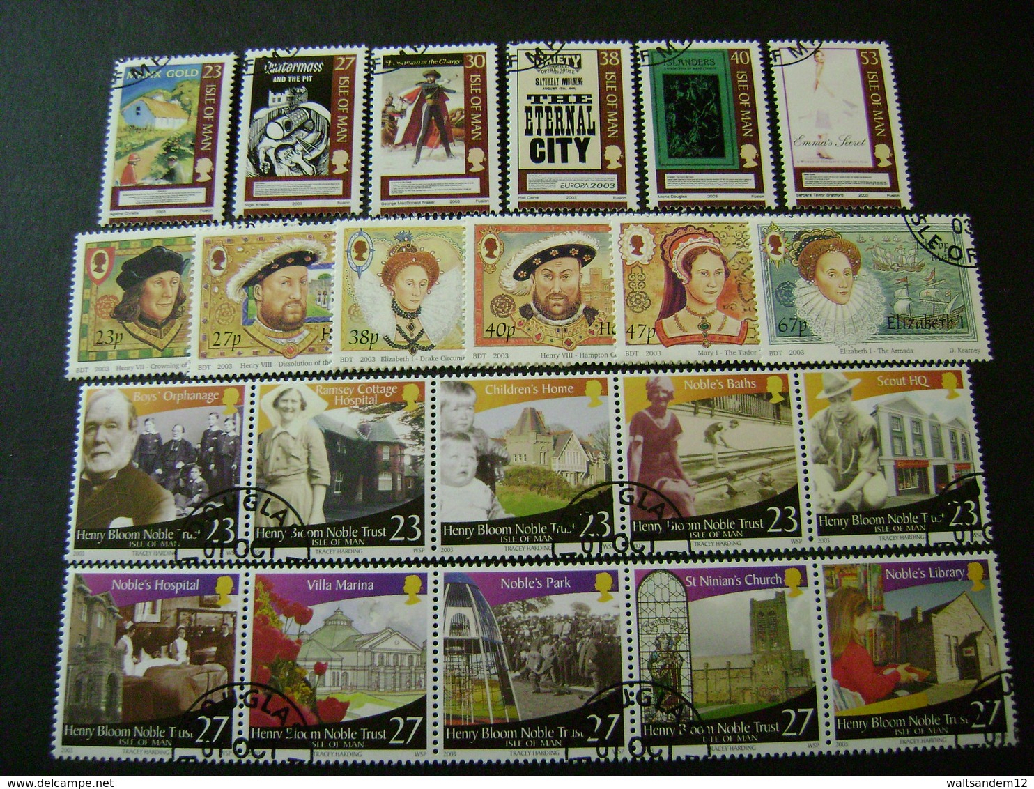 Isle Of Man 2003 Commemorative/special Issues (SG 1047-1072, Ms1073, 1074-1077, 1079-1100, 1111-1124) 4 Images - Used - Isle Of Man