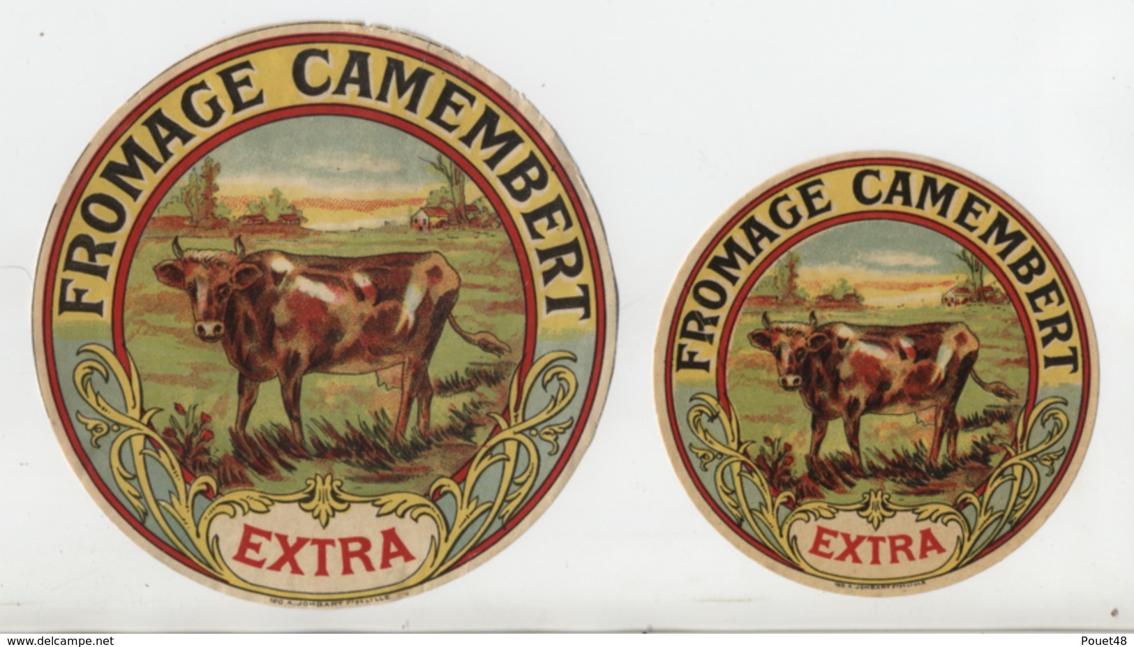 2 étiquettes De FROMAGE CAMEMBERT EXTRA: Fromagerie DAYOT De Combourg: 1920 - Fromage