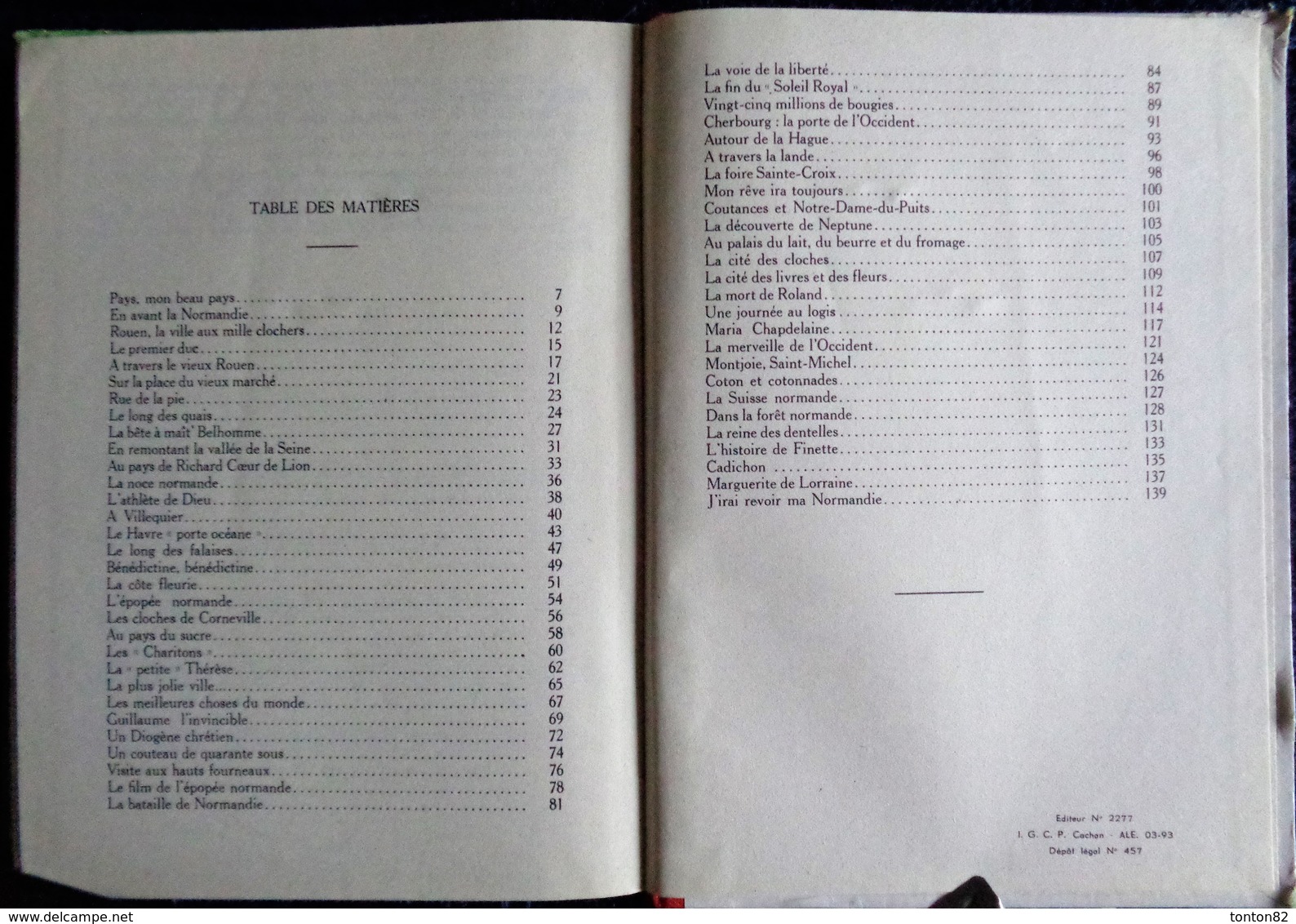 J. Vadaine - Au cœur de la Normandie - Lectures - Éditions de l' École - ( 1993 ) .