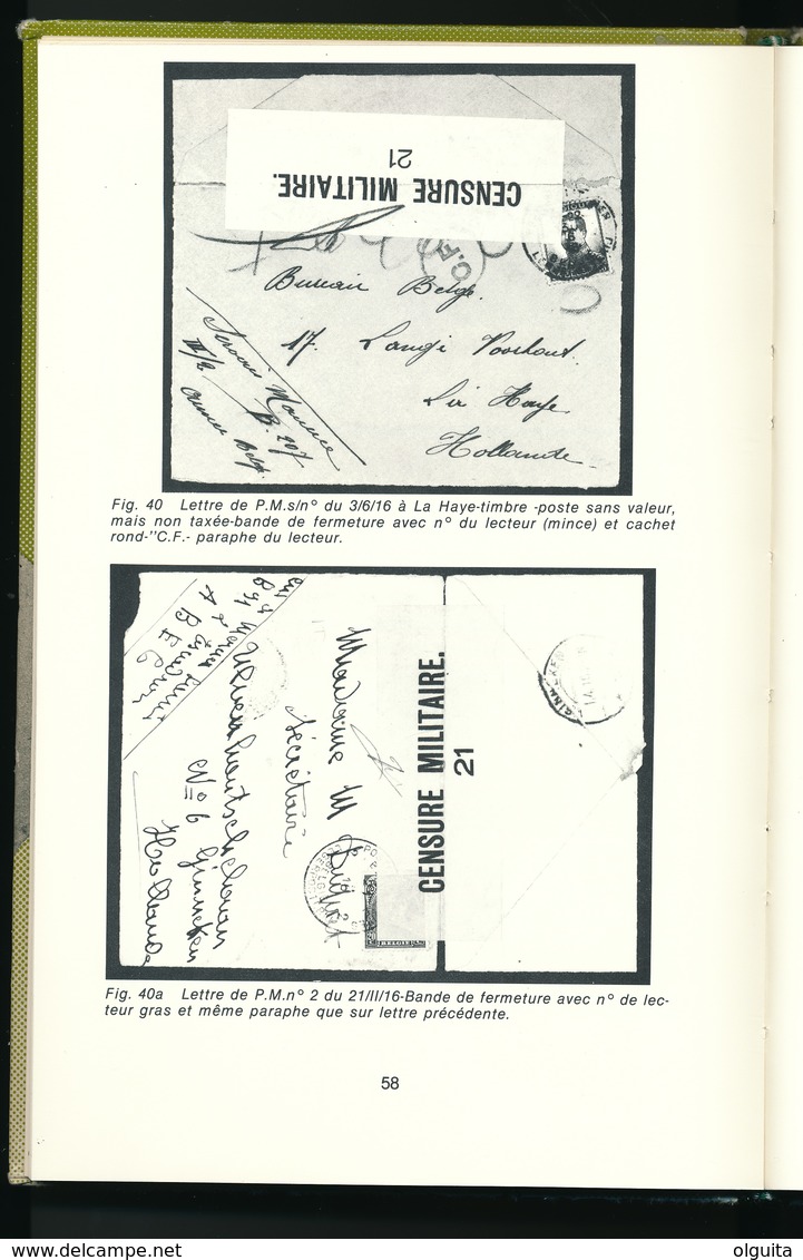 928/25 - LIVRE Censure Et Postes Militaires Belges 1914/29,  Par René Silverberg , 159 P. , 2è Edition 1982 , TB Etat - Poste Militaire & Histoire Postale
