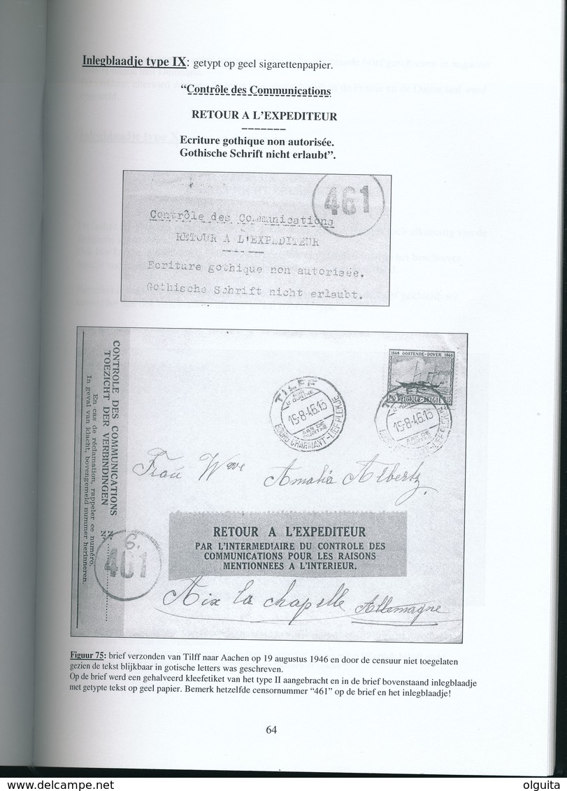 936/25 - LIVRE Censuurdienst Controle Des Communications ,par Van Gansberghe , 126 P. , Deel 2 , 2004 , Etat Comme NEUF - Militärpost & Postgeschichte