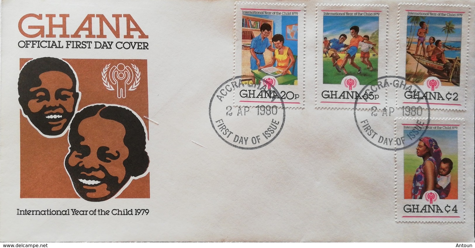 Ghana 1980 Intl.Year Of The Child F.D.C. - Ghana (1957-...)