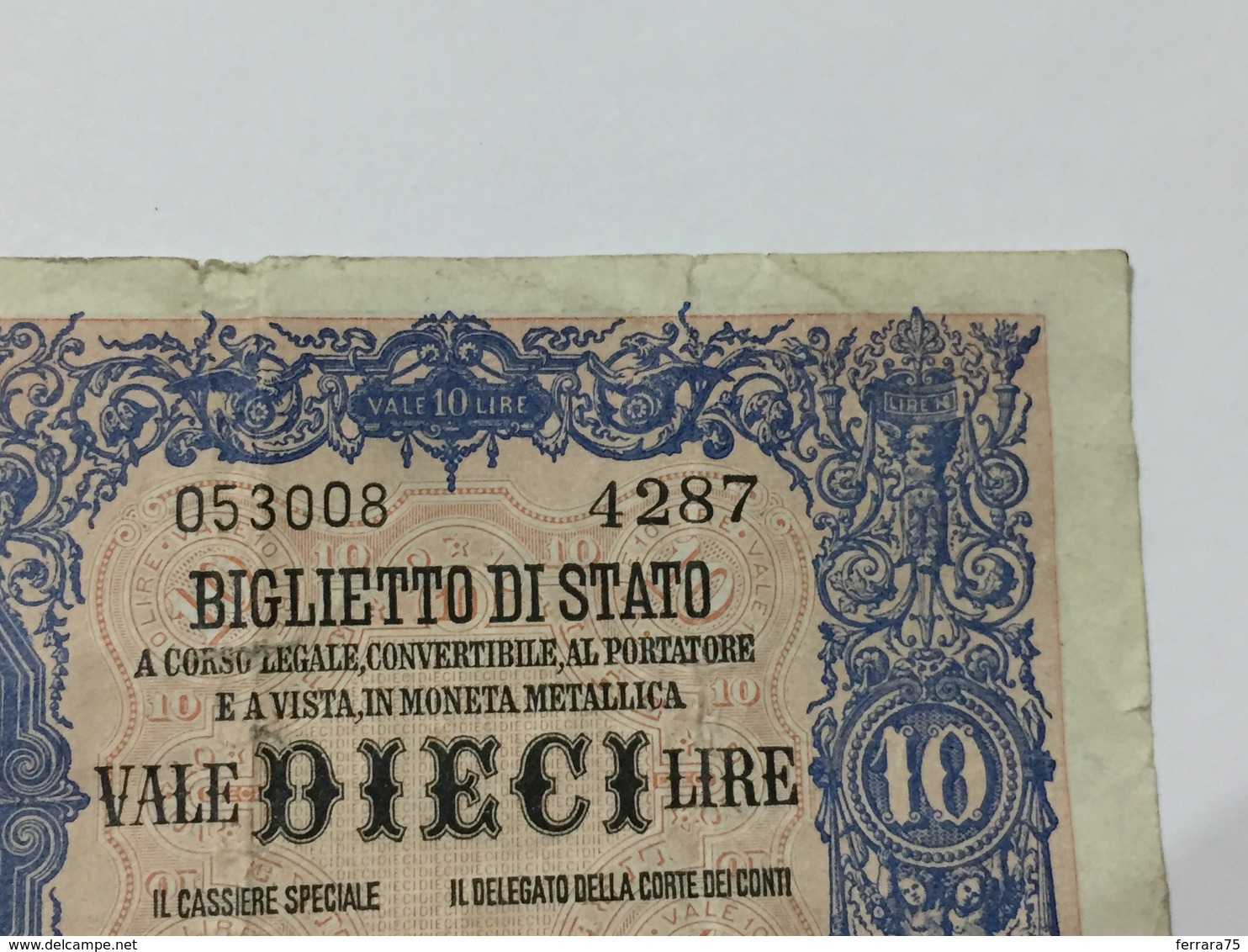 BANCONOTA REGNO D'ITALIA VITTORIO EMANUELE III DIECI LIRE MALTESE BERNARDINI - Regno D'Italia – 10 Lire