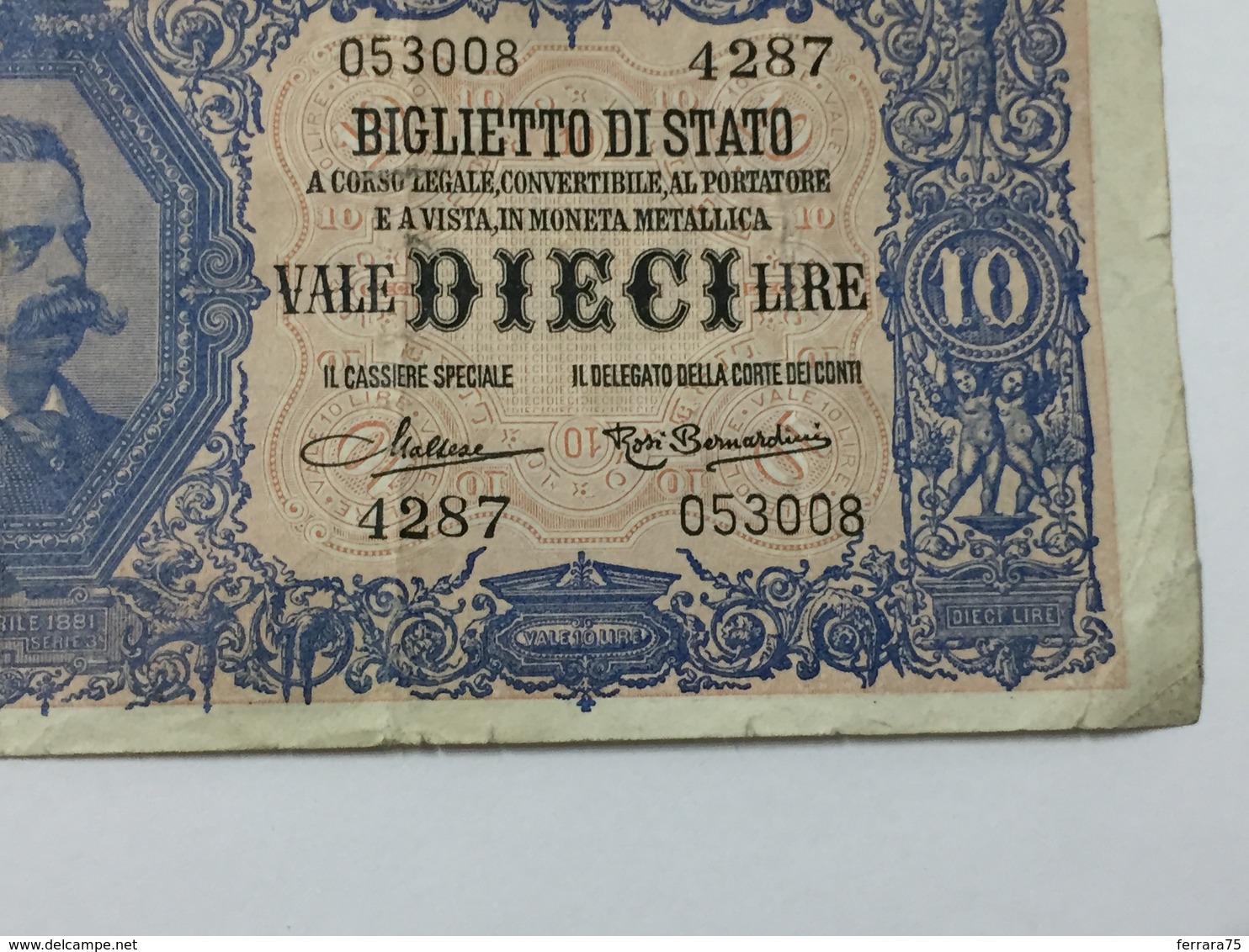 BANCONOTA REGNO D'ITALIA VITTORIO EMANUELE III DIECI LIRE MALTESE BERNARDINI - Regno D'Italia – 10 Lire