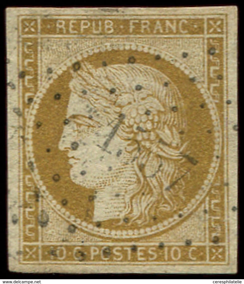 EMISSION DE 1849 - 1    10c. Bistre-jaune, Obl. PC 1557, TB - 1849-1850 Cérès