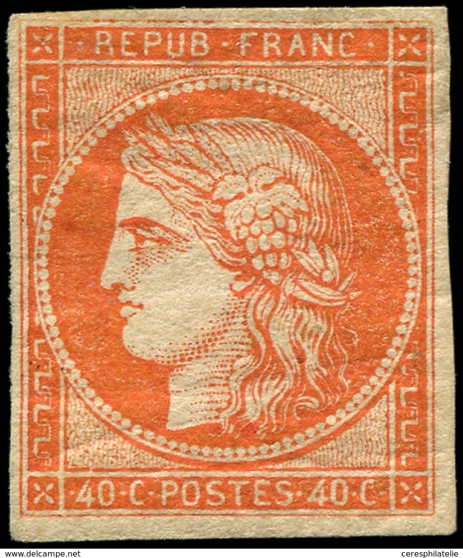 * EMISSION DE 1849 - 5A   40c. Orange Foncé, Gomme Brunâtre, TB. C - 1849-1850 Ceres