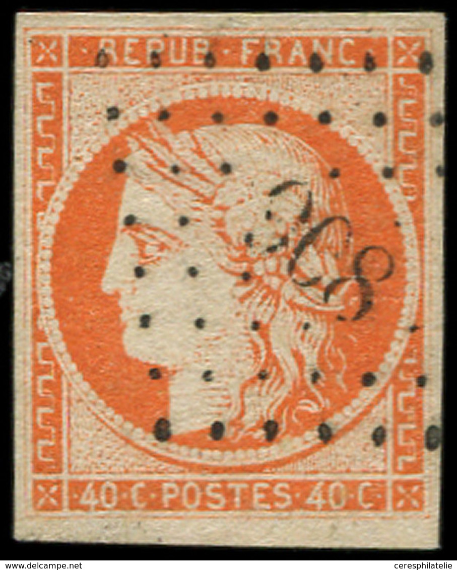 EMISSION DE 1849 - 5    40c. Orange, Oblitéré PC 908, Frappe Superbe, TTB. C - 1849-1850 Ceres