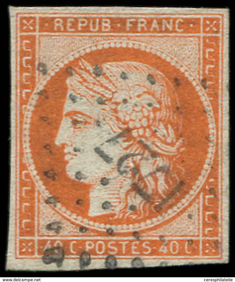 EMISSION DE 1849 - 5a   40c. Orange Vif, Oblitéré PC 1727, Nuance Foncée, TB - 1849-1850 Cérès