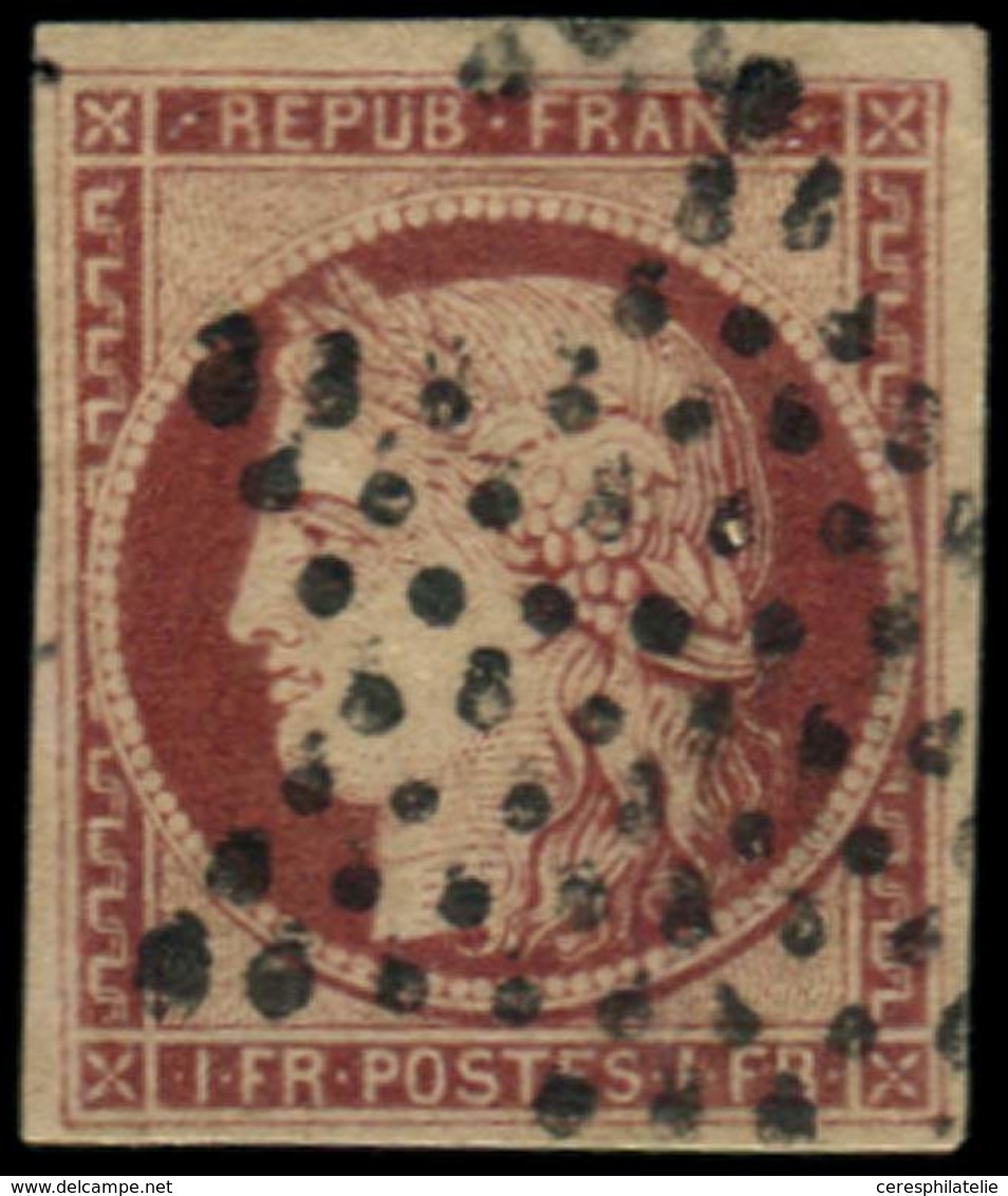 EMISSION DE 1849 - 6b    1f. Carmin FONCE, Oblitéré ETOILE, TB. Br - 1849-1850 Ceres