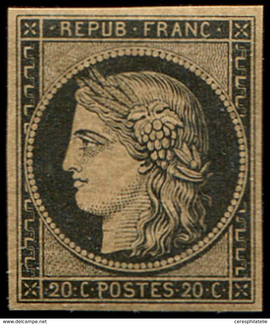 ** EMISSION DE 1849 - R3f  20c. Noir Sur Jaune, REIMPRESSION, Fraîcheur Postale, TTB - 1849-1850 Ceres