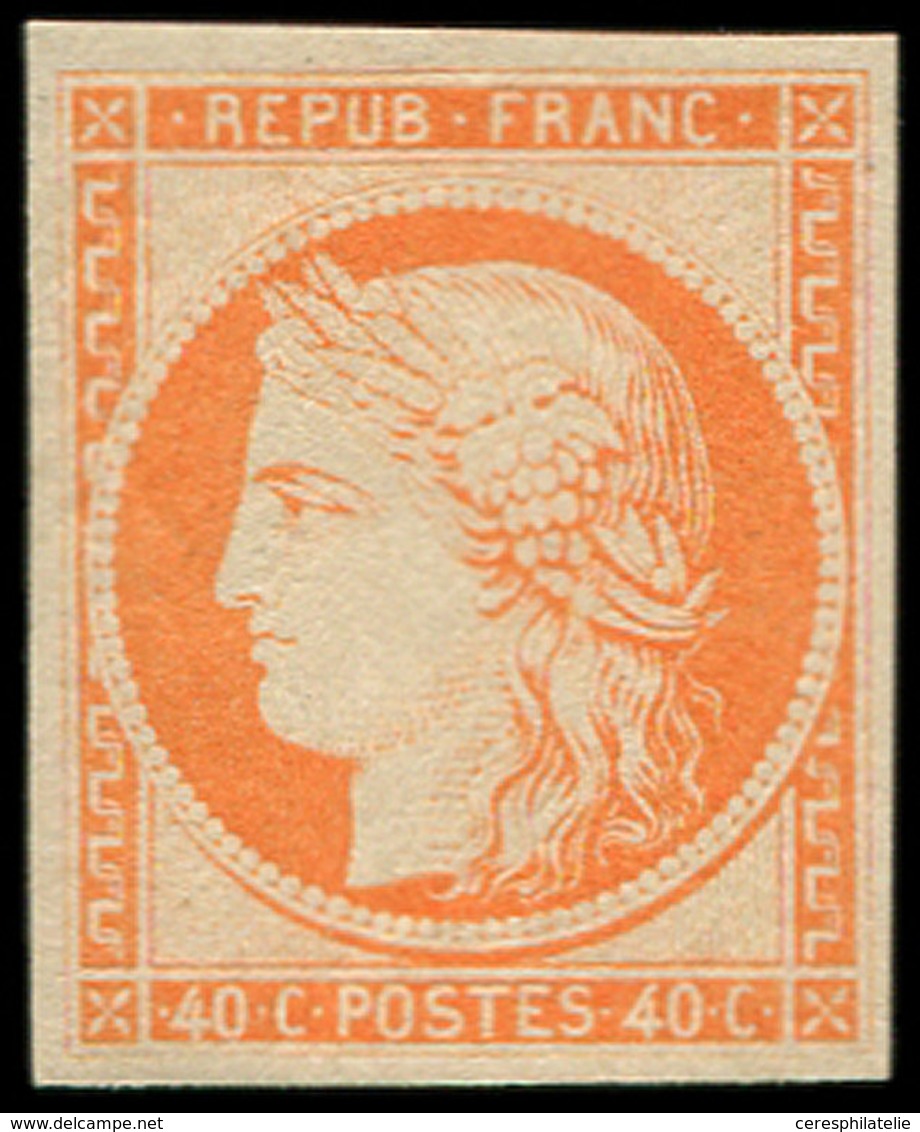 ** EMISSION DE 1849 - R5g  40c. Orange, REIMPRESSION, Frais, TTB - 1849-1850 Cérès