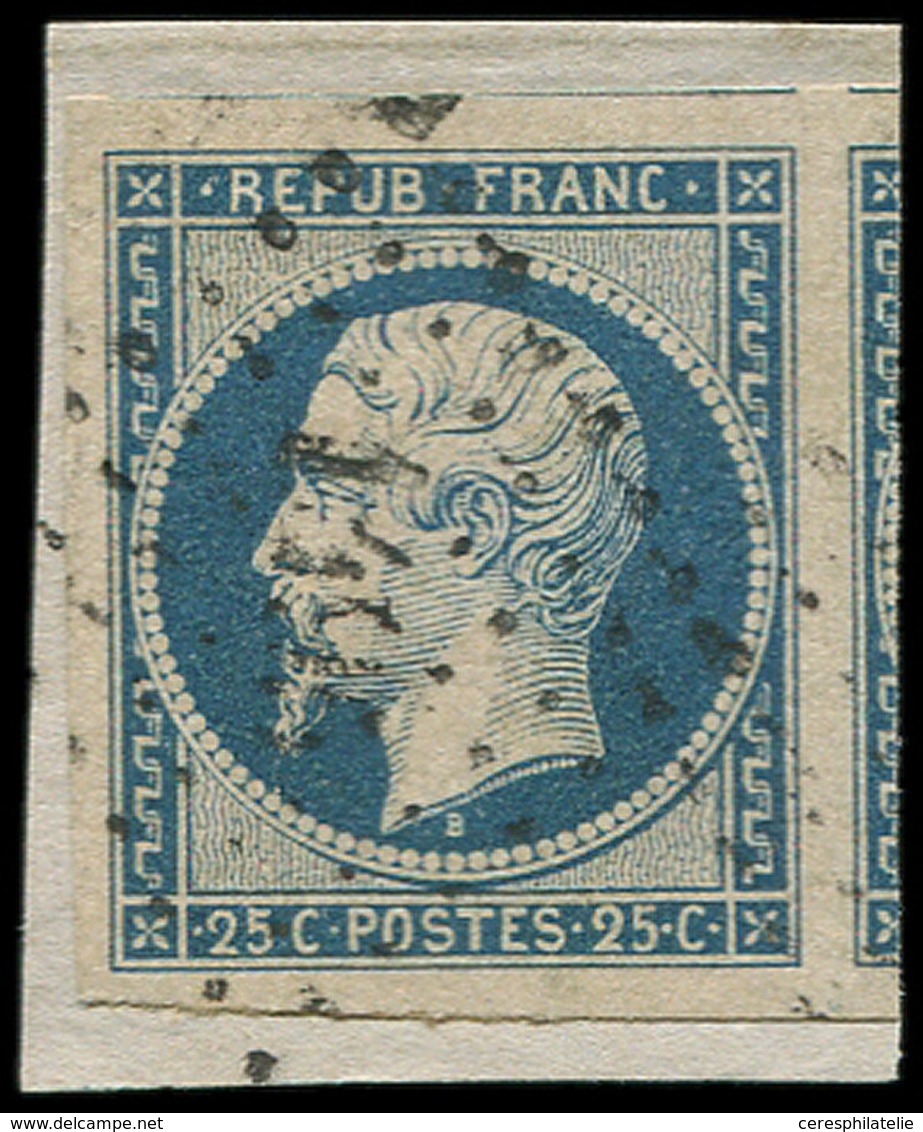 PRESIDENCE - 10   25c. Bleu, Obl. PC 1495 S. Fragt, Marges énormes Avec Voisins, TTB - 1852 Louis-Napoléon