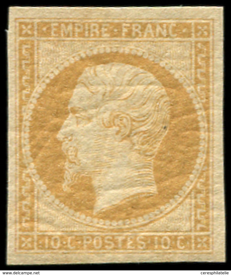 * EMPIRE NON DENTELE - 13Ah  10c. Citron, Impression Défectueuse, Quasiment **, TTB - 1853-1860 Napoléon III.