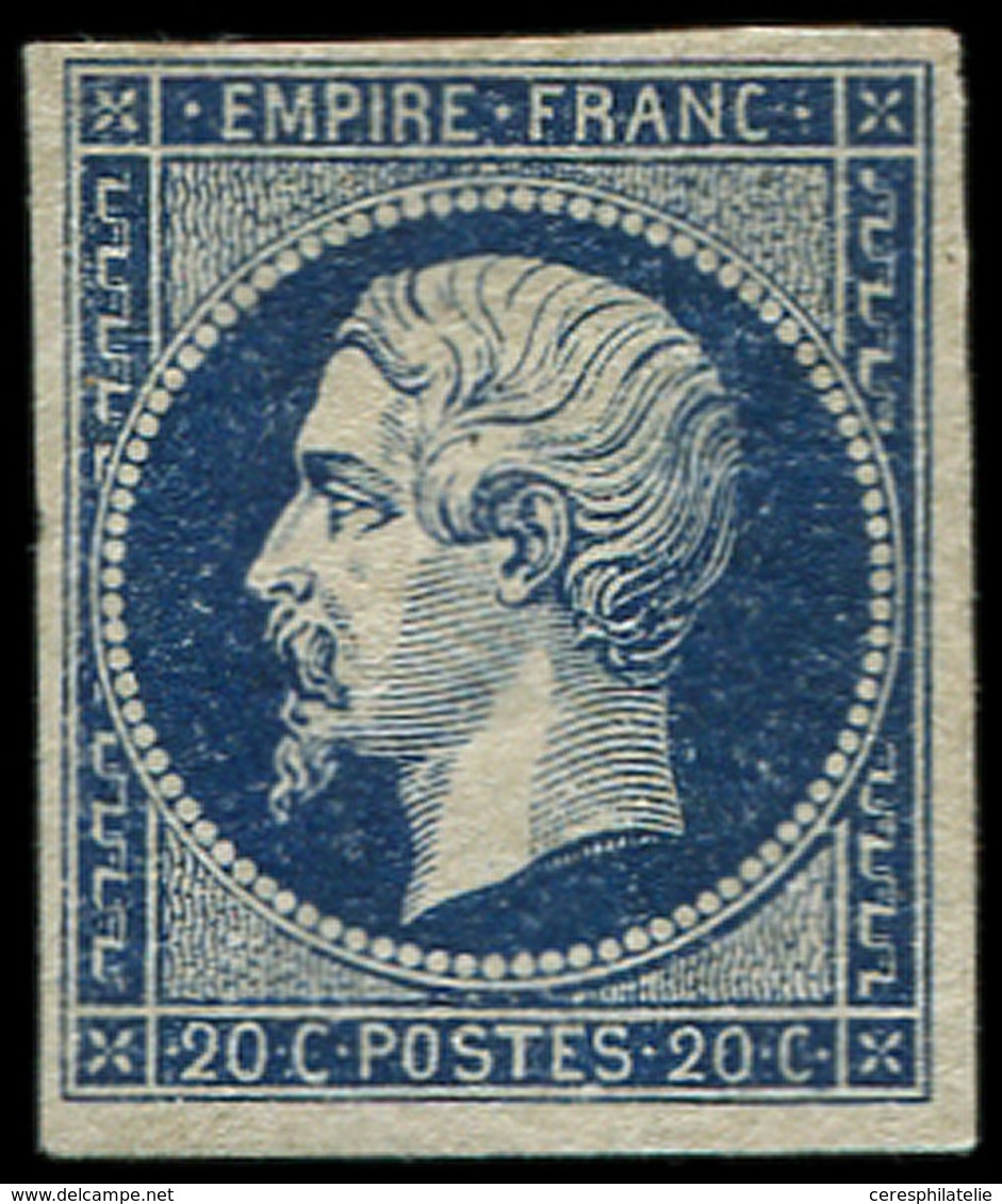 * EMPIRE NON DENTELE - 14Aa 20c. Bleu Foncé, TB. D - 1853-1860 Napoléon III.