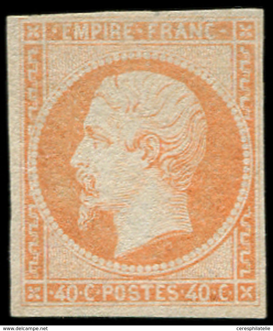 (*) EMPIRE NON DENTELE - 16   40c. Orange, TB - 1853-1860 Napoléon III.