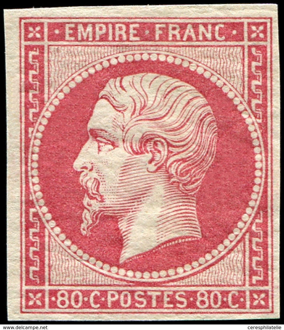 ** EMPIRE NON DENTELE - 17B  80c. Rose, Fraîcheur Postale, TTB - 1853-1860 Napoleone III