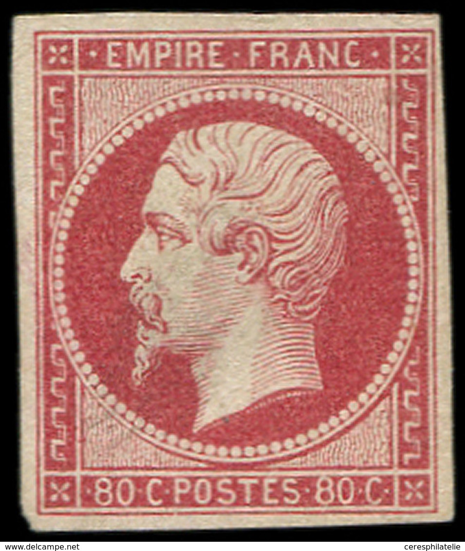 (*) EMPIRE NON DENTELE - 17B  80c. Rose, TB. C - 1853-1860 Napoléon III
