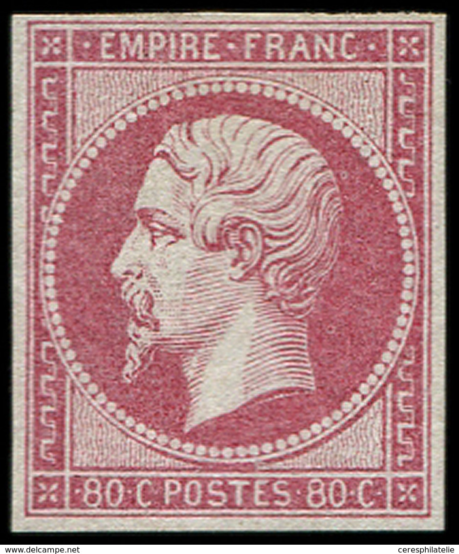 (*) EMPIRE NON DENTELE - 17B  80c. Rose, TB - 1853-1860 Napoléon III.