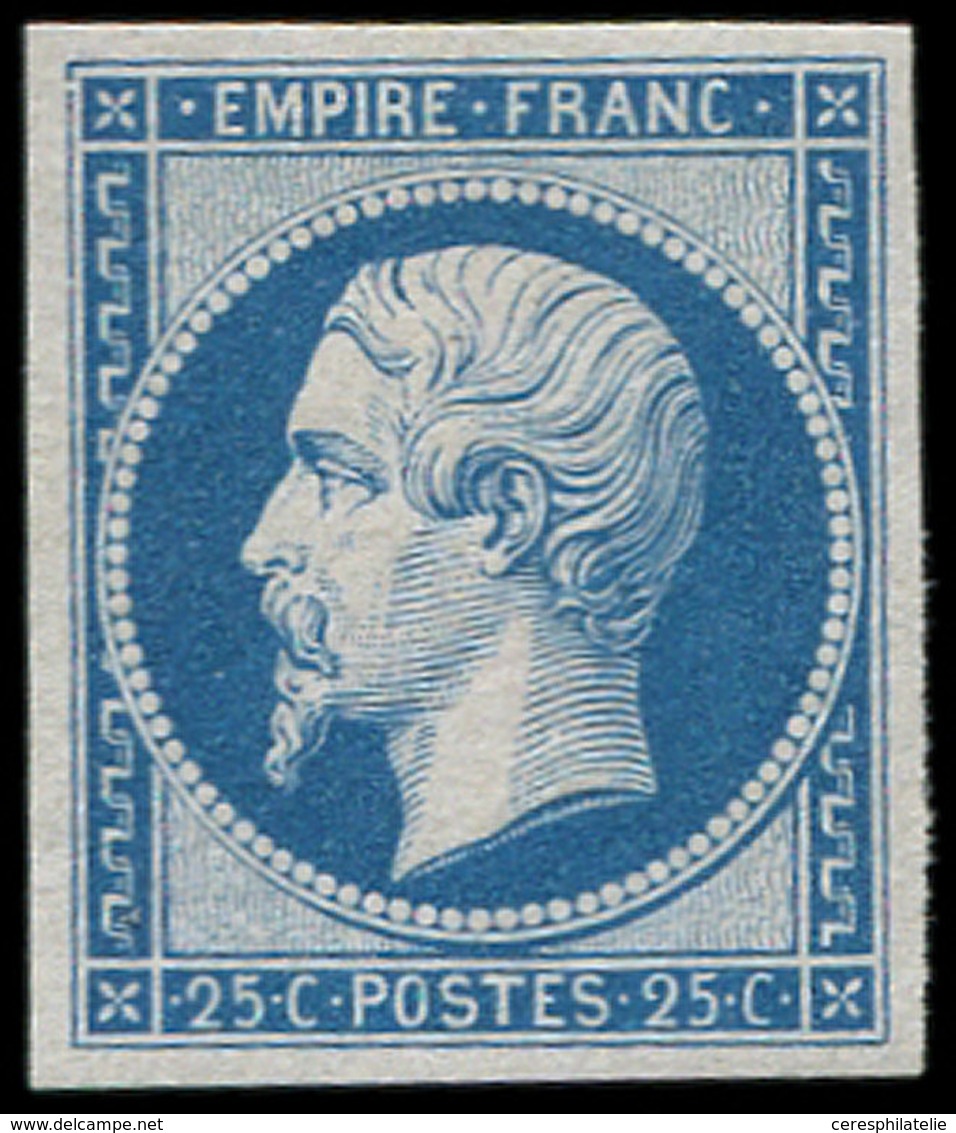 * EMPIRE NON DENTELE - R15c 25c. Bleu Clair, REIMPRESSION, Frais Et TB - 1853-1860 Napoléon III