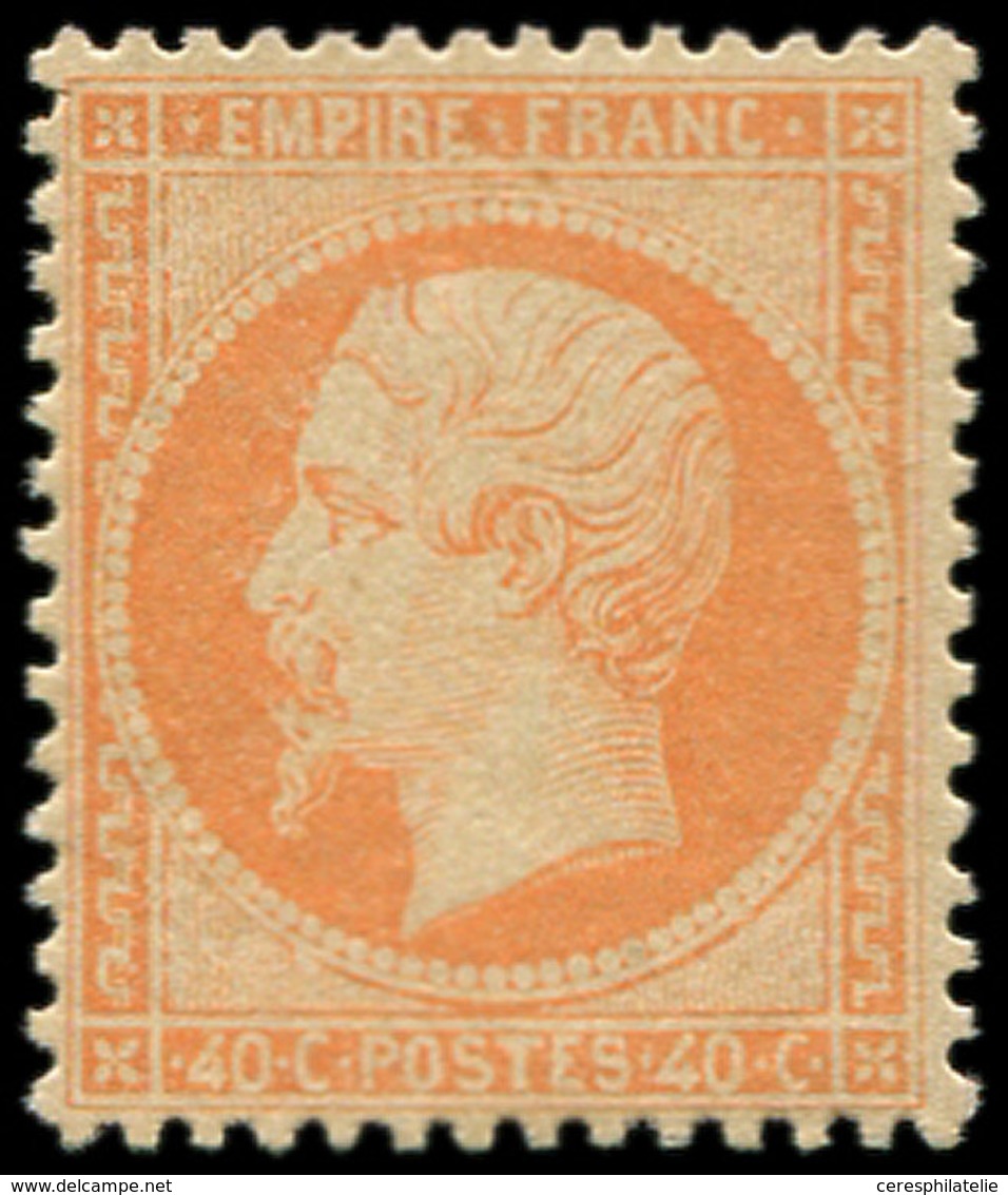 * EMPIRE DENTELE - 23   40c. Orange, Gomme Légèrement Altérée, Sinon TB. C - 1862 Napoléon III.