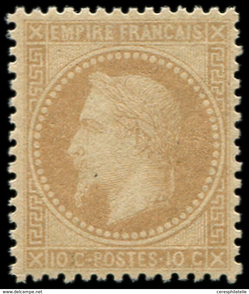 ** EMPIRE LAURE - 28B  10c. Bistre, T II, Très Bien Centré, TB - 1863-1870 Napoléon III Lauré