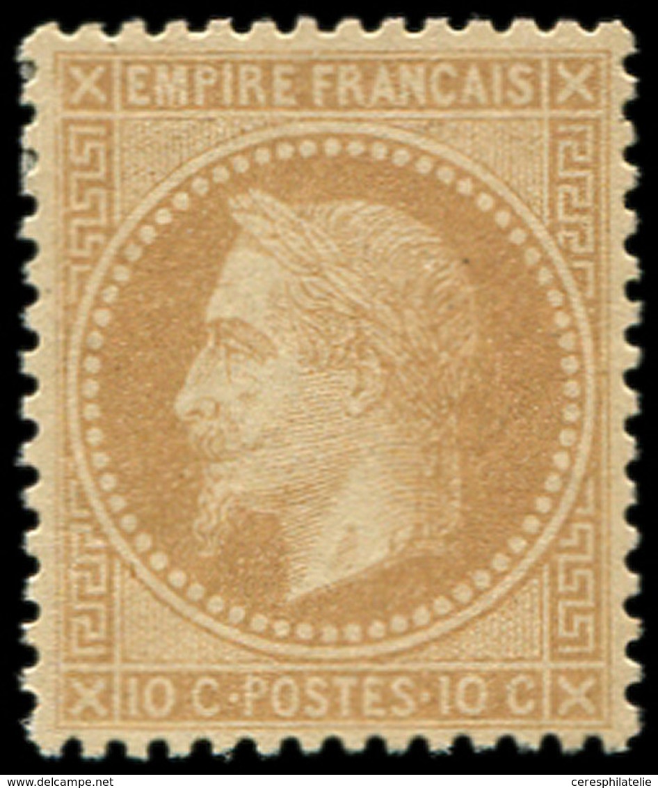 * EMPIRE LAURE - 28B  10c. Bistre, T II, Bon Centrage, TTB - 1863-1870 Napoléon III. Laure