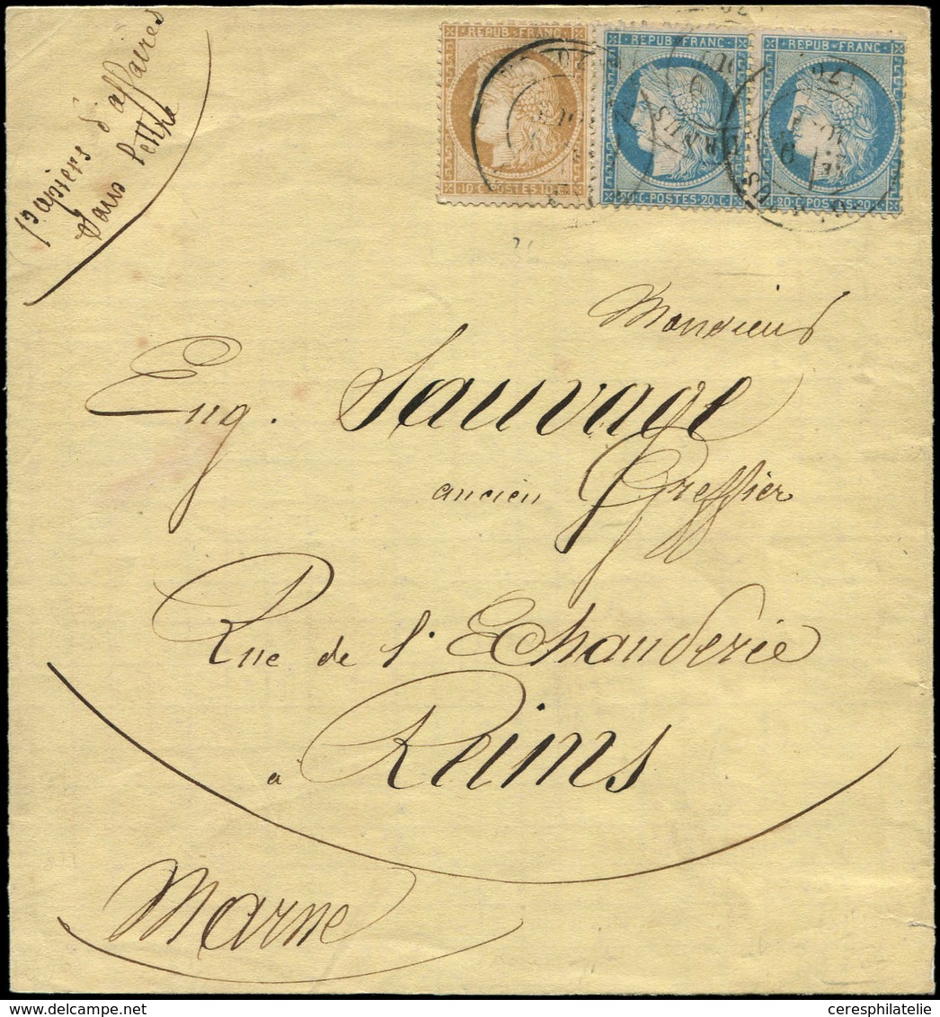 Let SIEGE DE PARIS - 36 Et 37 PAIRE Obl. Càd T17 TOURNUS 9/8/71 S. Bande De Papiers D'Affaires, 1er échelon Tarif Du 1/8 - 1870 Siège De Paris