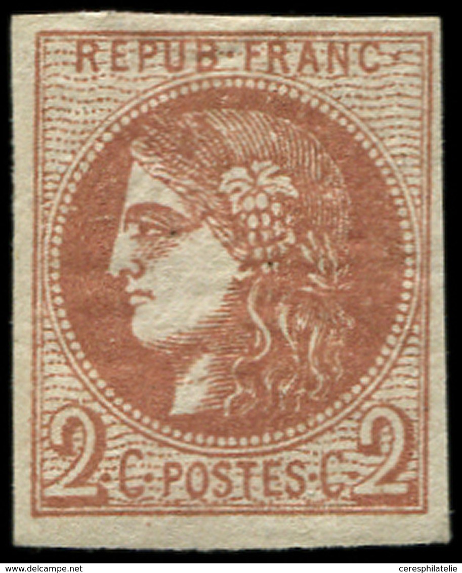 * EMISSION DE BORDEAUX - 40B   2c. Brun-rouge, R II, TB. Br - 1870 Ausgabe Bordeaux