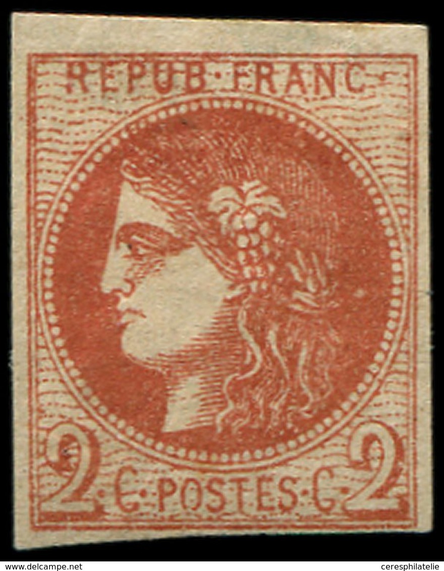 * EMISSION DE BORDEAUX - 40Ba  2c. ROUGE-BRIQUE, R II, Ch. Un Peu Forte Mais Frais Et TB - 1870 Ausgabe Bordeaux