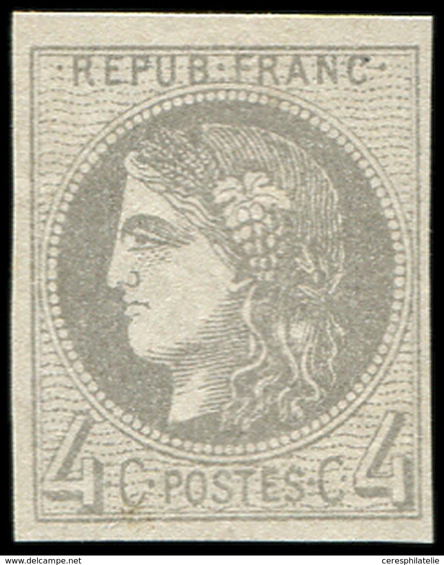 ** EMISSION DE BORDEAUX - 41Bd  4c. Gris Foncé, R II, Un Tout Petit Grain Dans Le Papier, Néanmoins TB. C - 1870 Ausgabe Bordeaux