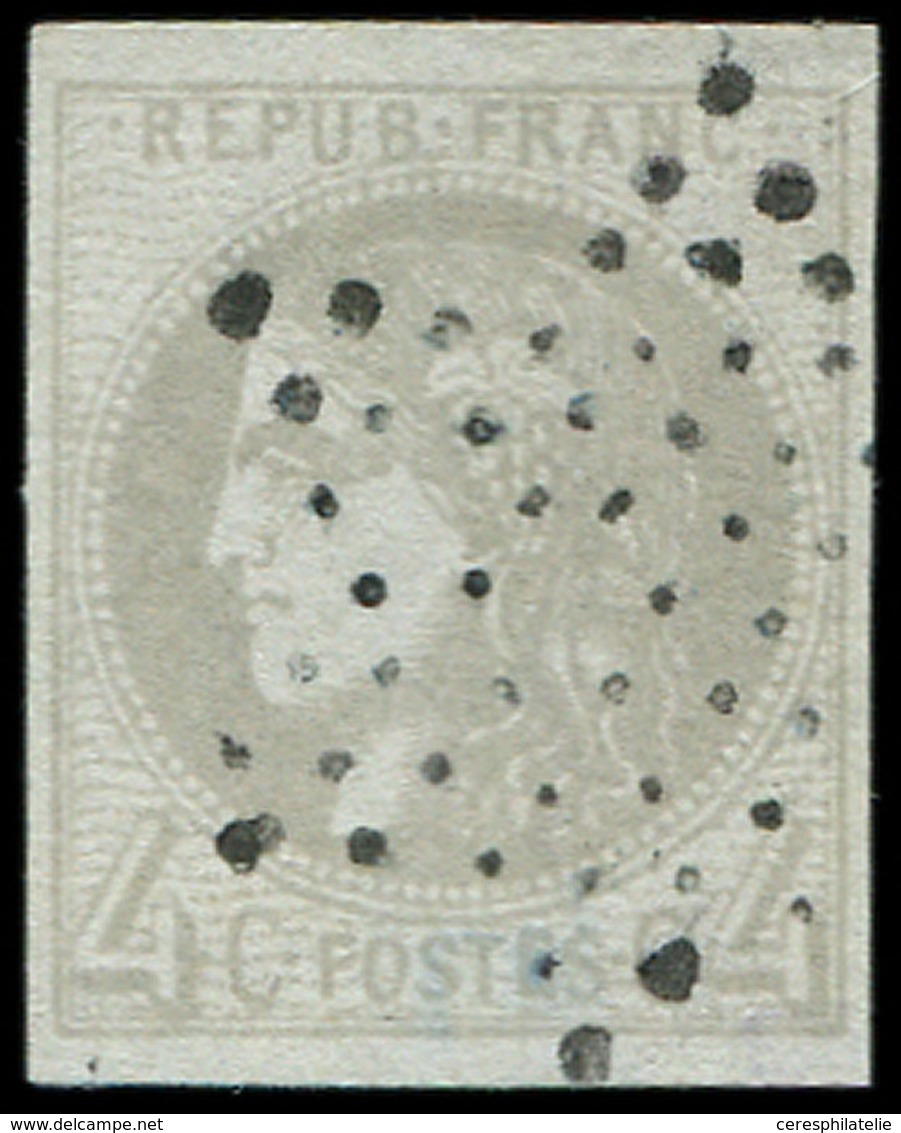 EMISSION DE BORDEAUX - 41B   4c. Gris, R II, Obl. ETOILE, TB - 1870 Ausgabe Bordeaux