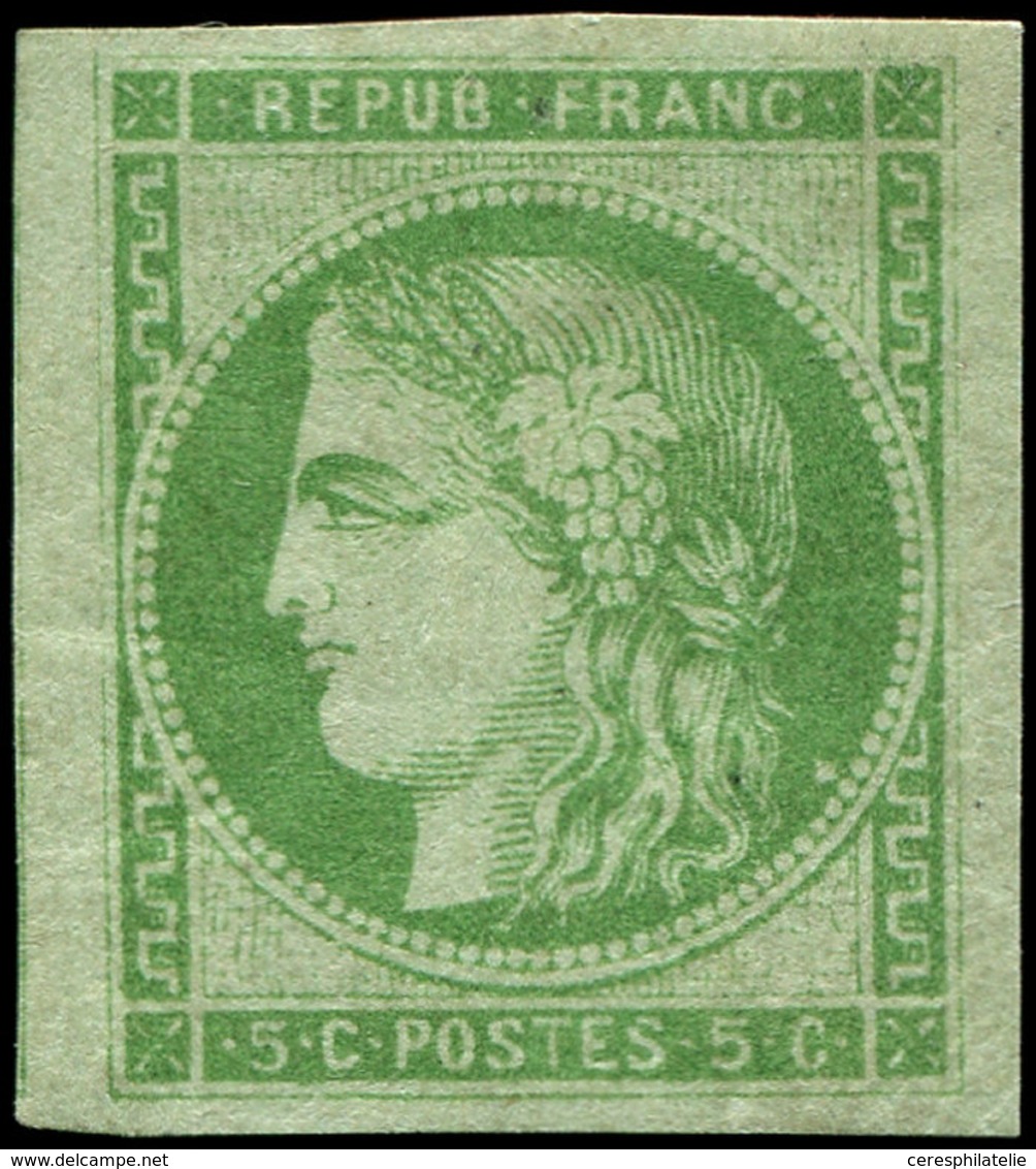 * EMISSION DE BORDEAUX - 42A   5c. Vert-jaune, R I, Grandes Marges, TB. C - 1870 Ausgabe Bordeaux