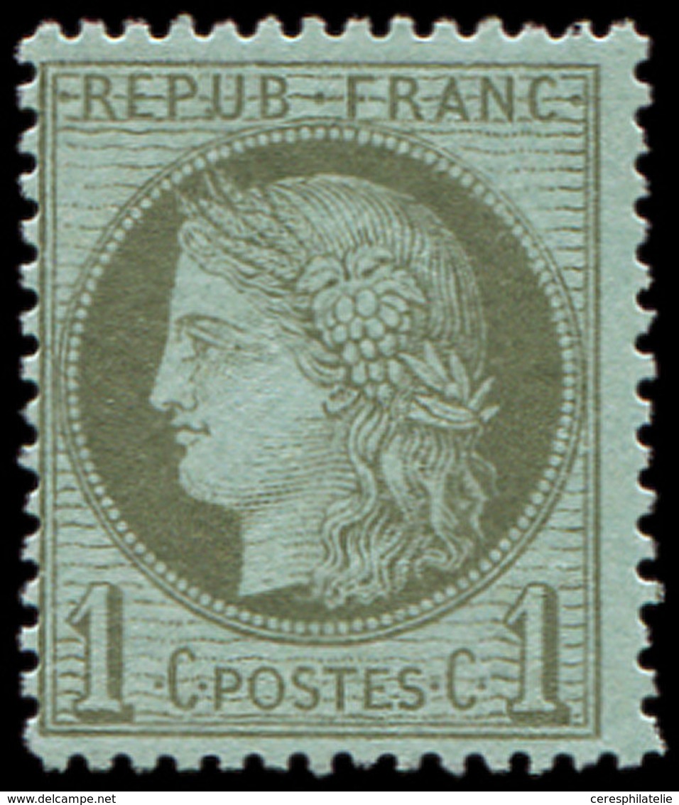 ** CERES DENTELE - 50    1c. Vert-olive, TB - 1871-1875 Cérès