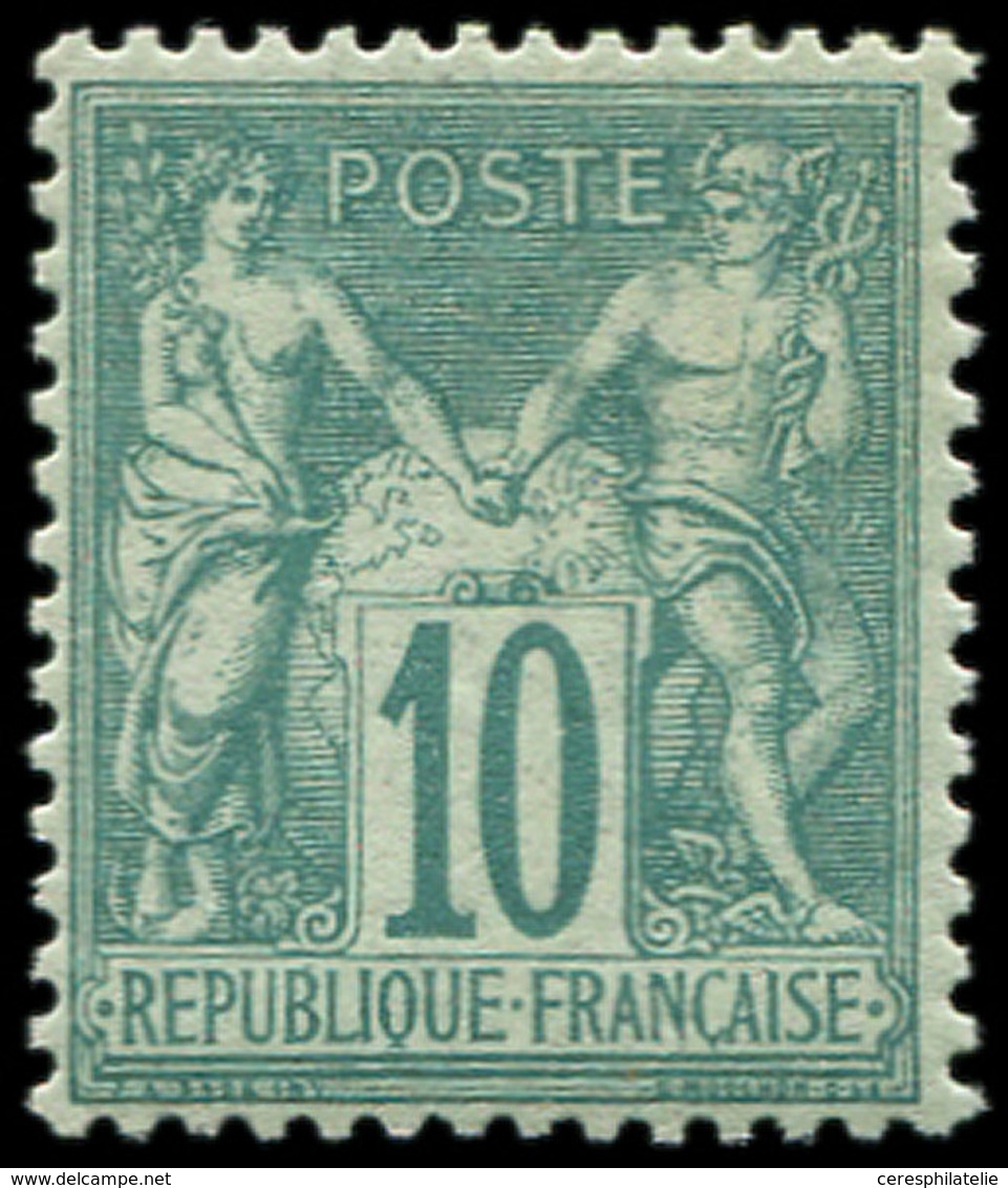 * TYPE SAGE - 65   10c. Vert, Bon Centrage, Infime Ch., Frais Et TTB - 1876-1878 Sage (Type I)