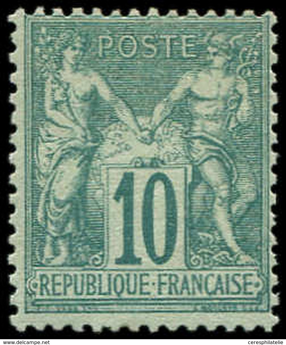 (*) TYPE SAGE - 65   10c. Vert, Gomme Altérée Et Non Originale, TB - 1876-1878 Sage (Type I)