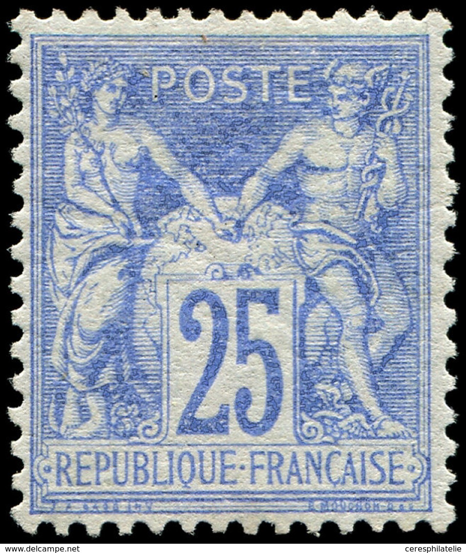 * TYPE SAGE - 68   25c. Outremer T I, Timbre Très RARE, Grande Fraîcheur, TTB, Certif. Calves - 1876-1878 Sage (Type I)