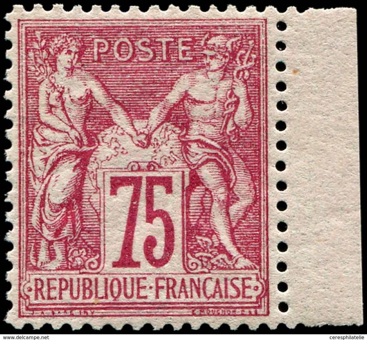 ** TYPE SAGE - 71   75c. Carmin, Petit Bdf, Centrage Parfait, Frais Et Superbe. C - 1876-1878 Sage (Type I)