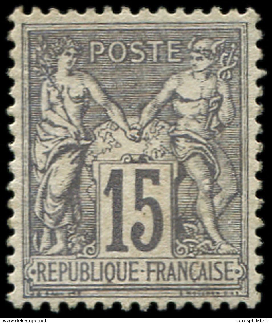 * TYPE SAGE - 77   15c. Gris, Bon Centrage, Gomme Altérée, Sinon TB - 1876-1878 Sage (Type I)