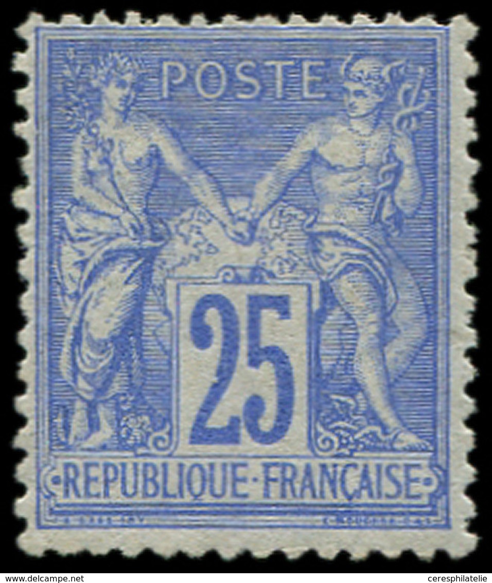 * TYPE SAGE - 78   25c. Outremer, Ch. Un Peu Forte, TB - 1876-1878 Sage (Type I)