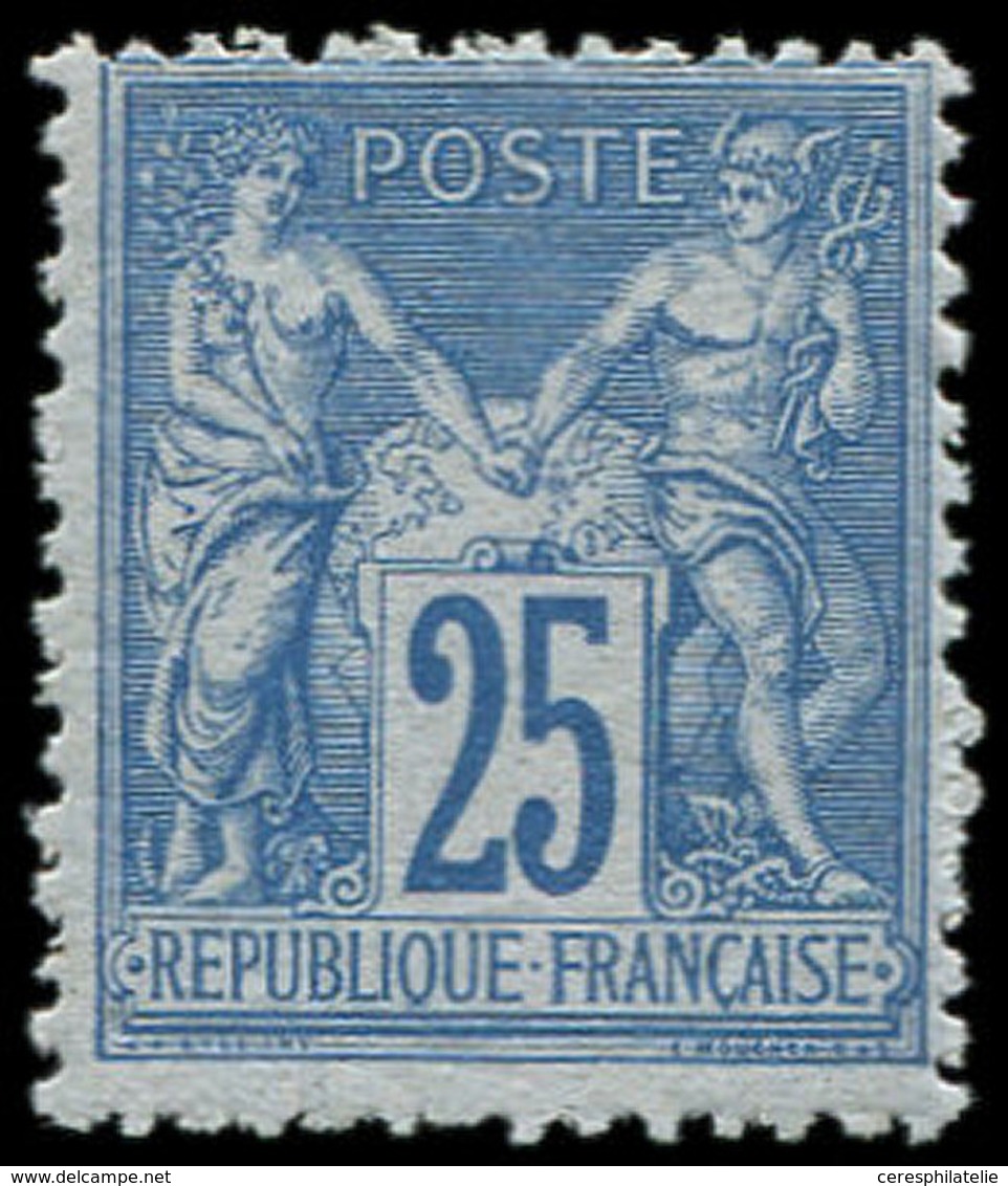 ** TYPE SAGE - 79   25c. Bleu, Dentelure Irrégulière, Sinon Frais Et TB - 1876-1878 Sage (Type I)