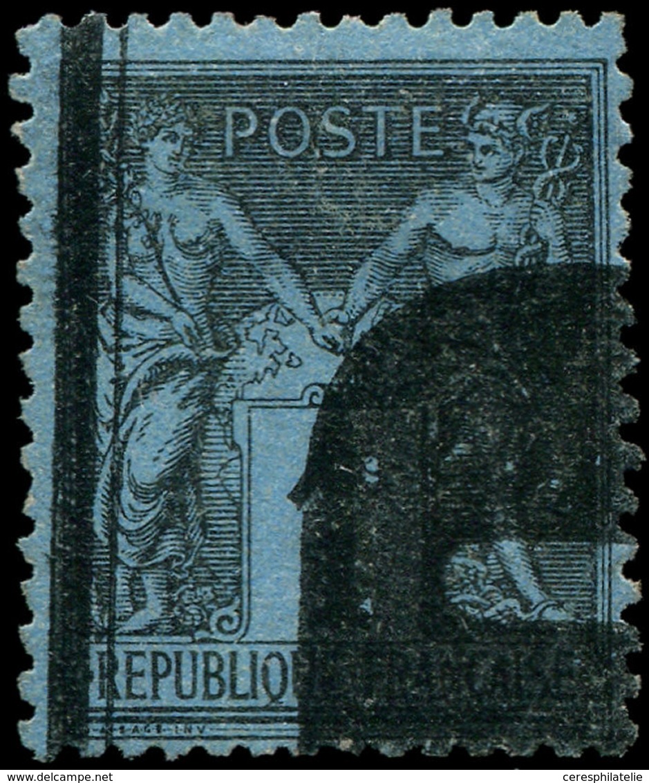 TYPE SAGE - 84    1c. Noir Sur BLEU De PRUSSE, Obl. TYPO, RR Et Superbe. C Et Br - 1876-1878 Sage (Type I)