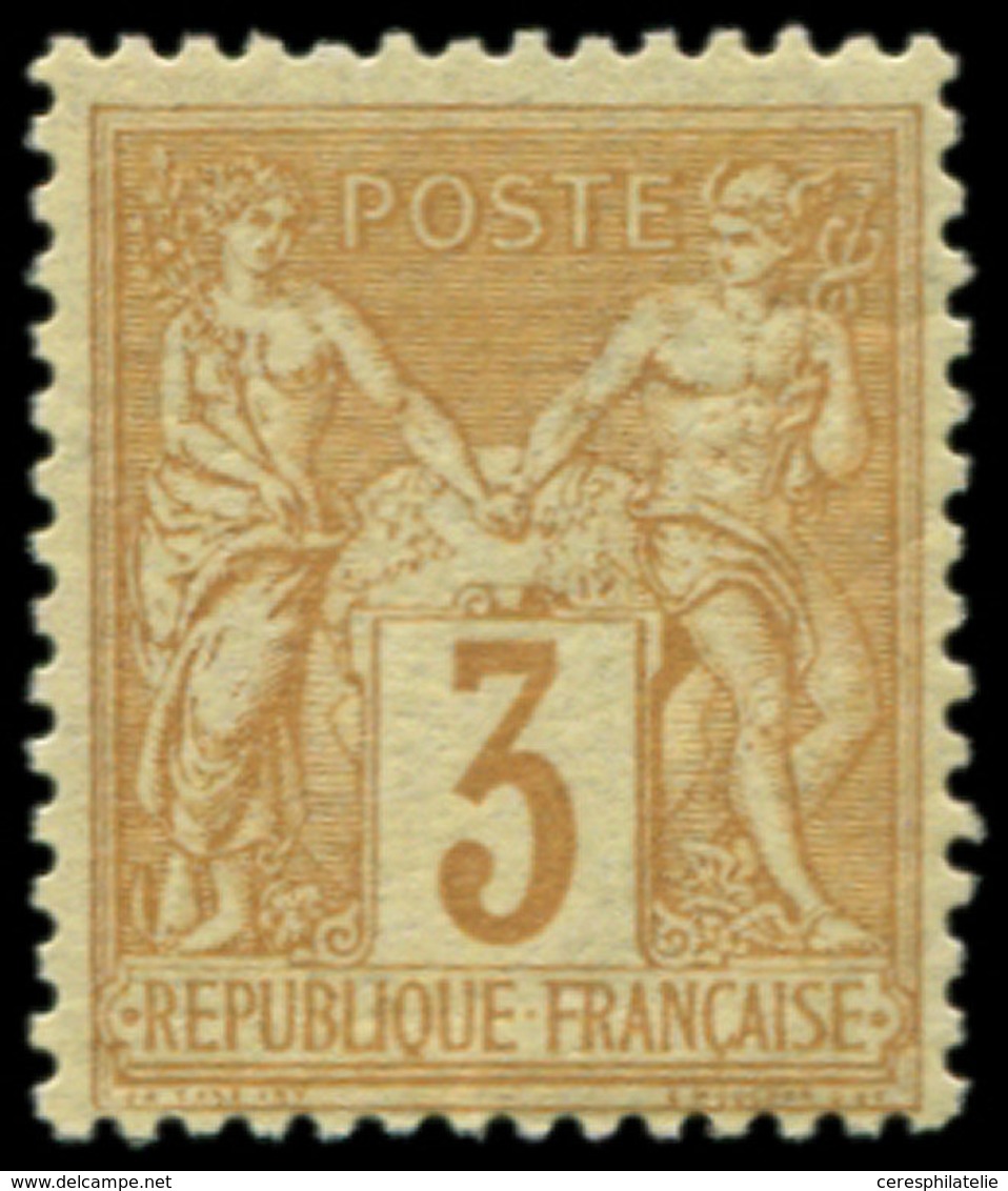 ** TYPE SAGE - 86    3c. Bistre-jaune, Frais Et TB - 1876-1878 Sage (Type I)
