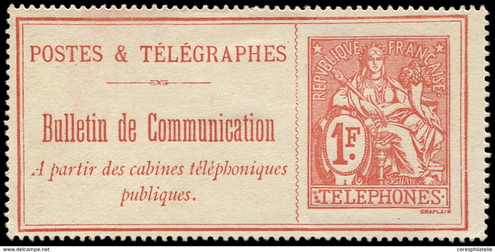 (*) TELEPHONE - Téléphone 29 : 1f. Rouge, TB - Telegraphie Und Telefon