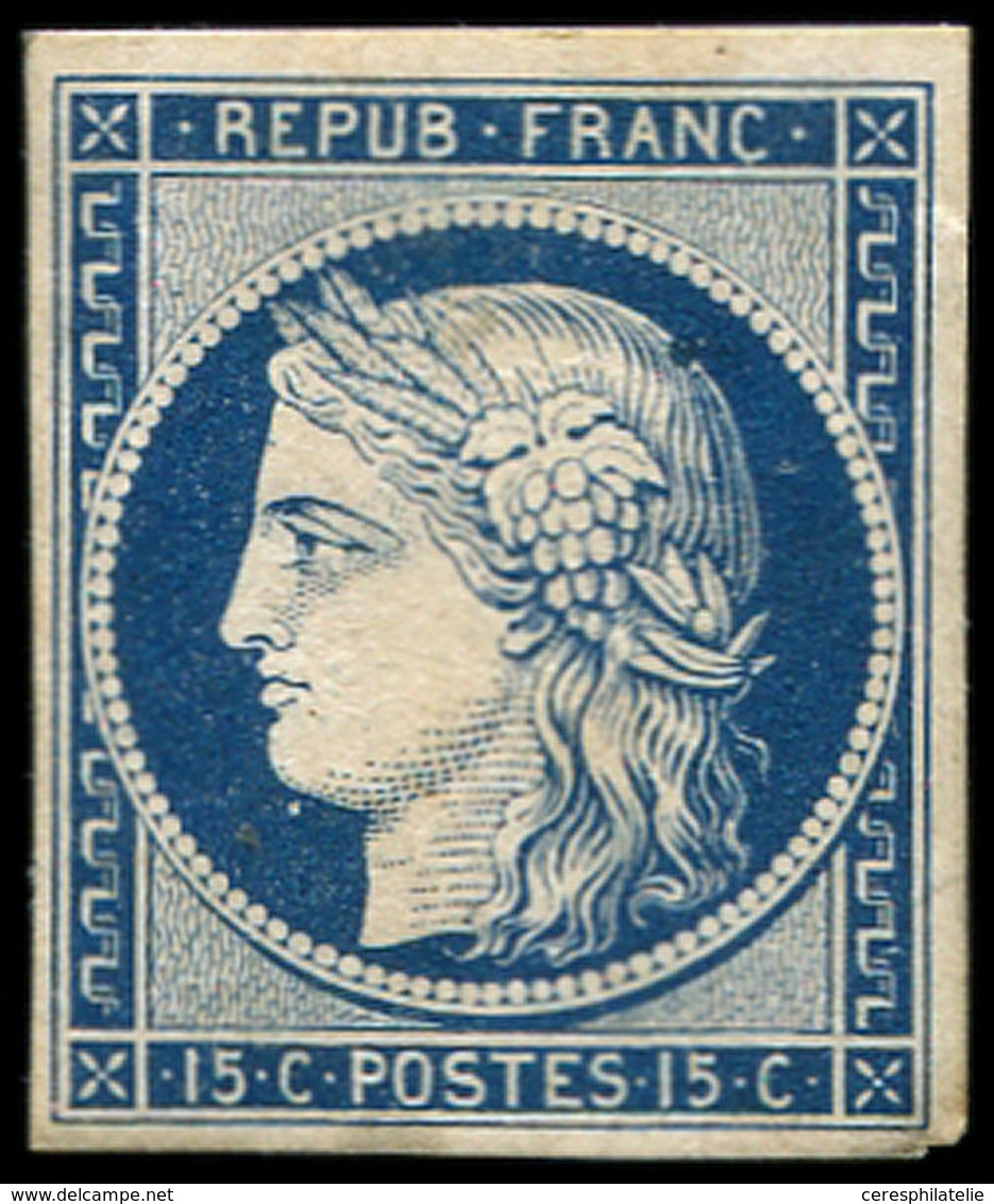 (*) ESSAIS -  2 : 15c. Bleu, Papier Carton, TB - Autres & Non Classés