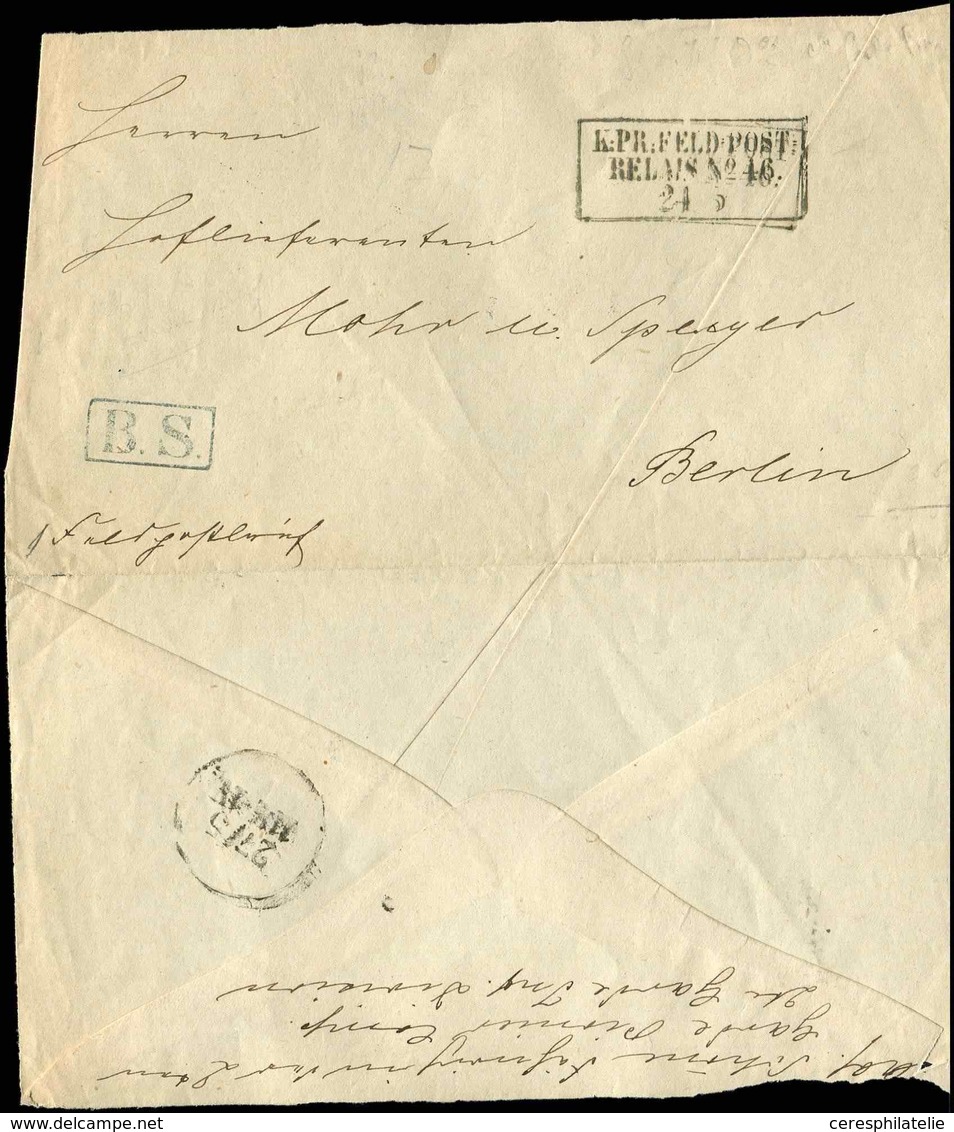 Let ALSACE-LORRAINE - Cachet K.PR.FELD-POST/RELAIS N°46/24/5 S. LSC Pour BERLIN, TB - Sonstige & Ohne Zuordnung