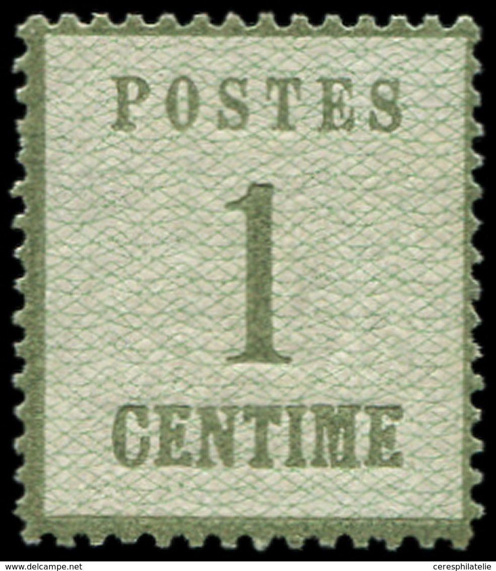 ** ALSACE-LORRAINE - 1    1c. Vert-bronze, TB - Autres & Non Classés